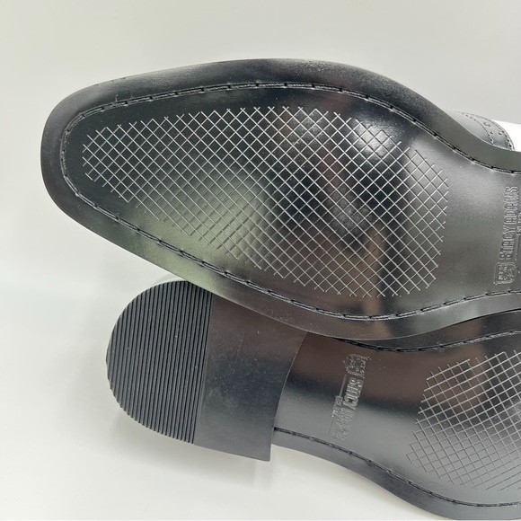 Stacy Adams Mens Size 8.5 Tinsley Black‎ White Wingtip Oxfords Dress Shoes NEW main image 6